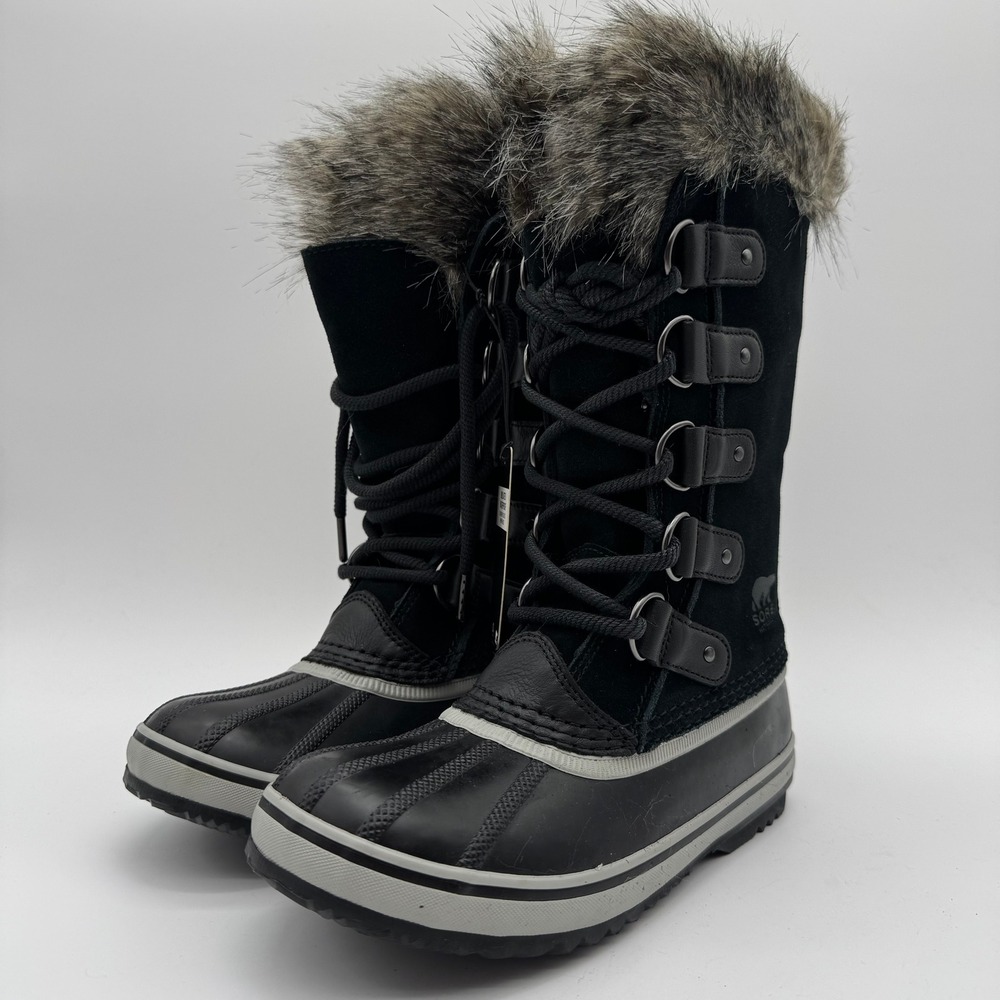 Sorel Joan of Arctic WP Women's‎ Size 7 Black Faux Fur Winter Snow Boots